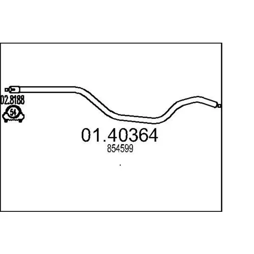 Výfukové potrubie 01.40364 /MTS/