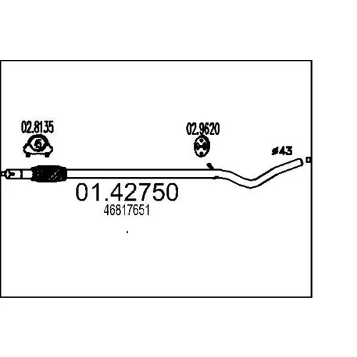 Výfukové potrubie MTS 01.42750