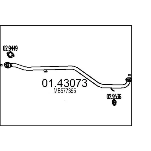 Výfukové potrubie MTS 01.43073