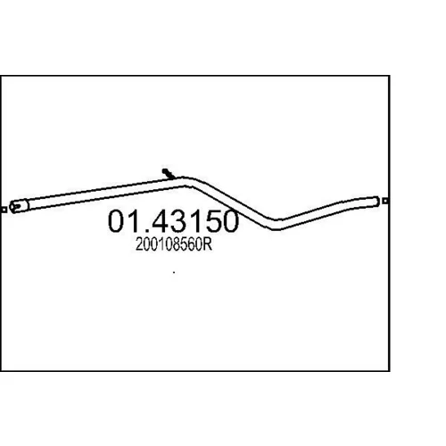 Výfukové potrubie MTS 01.43150