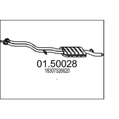 Stredný tlmič výfuku MTS 01.50028