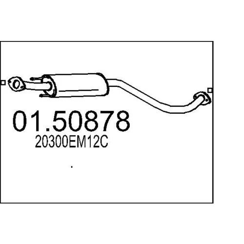Stredný tlmič výfuku MTS 01.50878