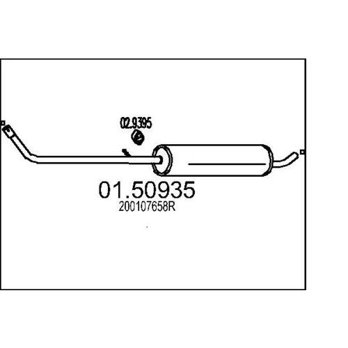 Stredný tlmič výfuku MTS 01.50935