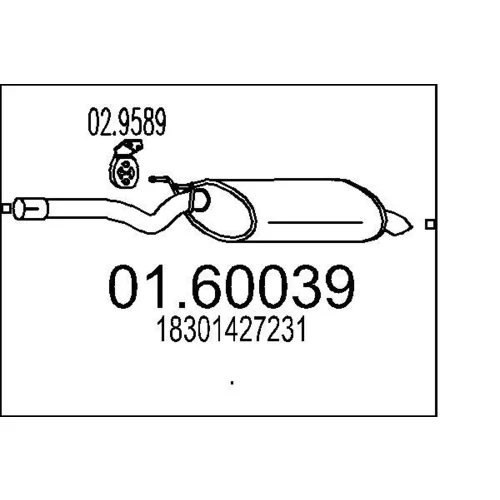 Koncový tlmič výfuku MTS 01.60039