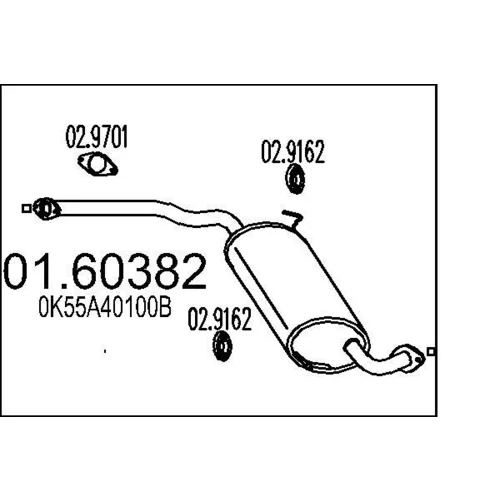 Koncový tlmič výfuku MTS 01.60382
