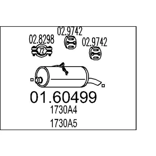 Koncový tlmič výfuku MTS 01.60499