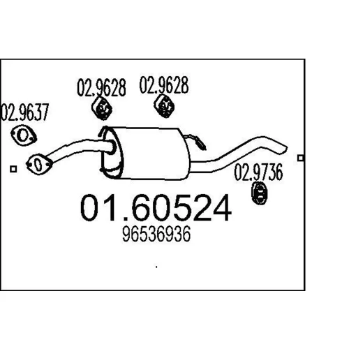Koncový tlmič výfuku MTS 01.60524