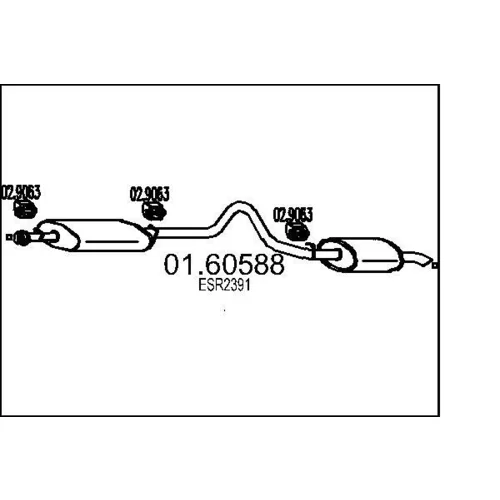 Koncový tlmič výfuku MTS 01.60588
