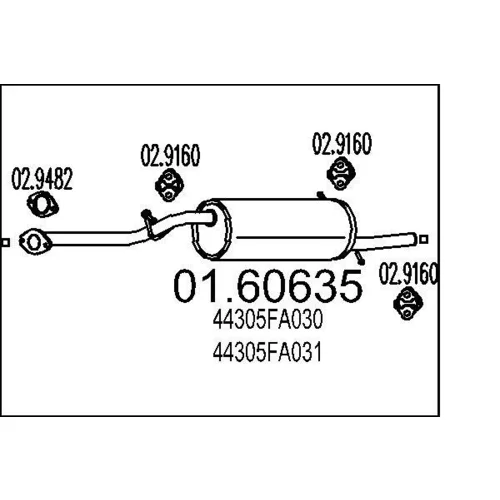 Koncový tlmič výfuku MTS 01.60635
