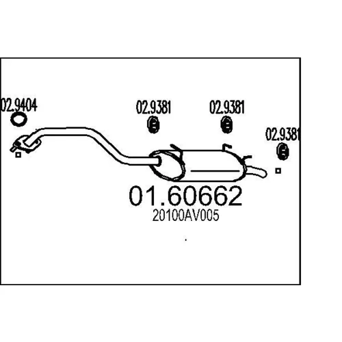 Koncový tlmič výfuku MTS 01.60662