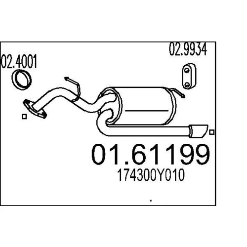 Koncový tlmič výfuku 01.61199 /MTS/