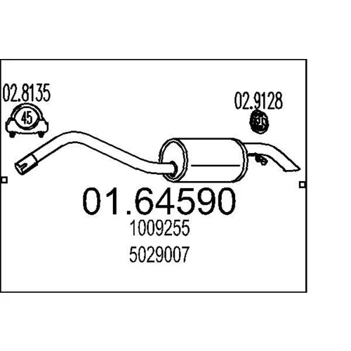 Koncový tlmič výfuku MTS 01.64590