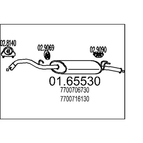 Koncový tlmič výfuku MTS 01.65530
