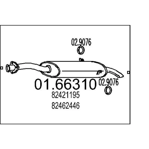 Koncový tlmič výfuku MTS 01.66310