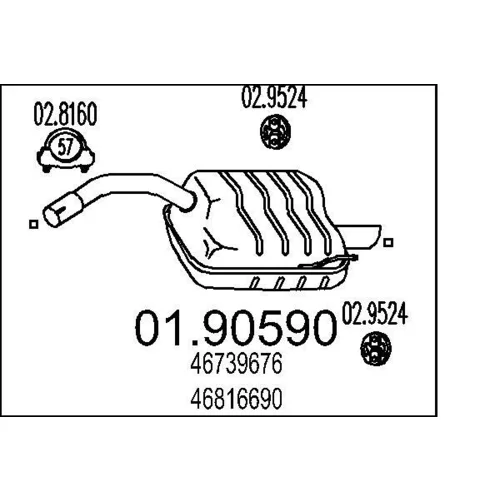 Koncový tlmič výfuku MTS 01.90590