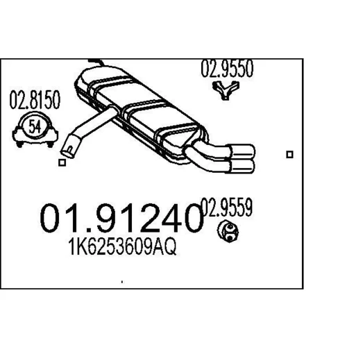 Koncový tlmič výfuku MTS 01.91240
