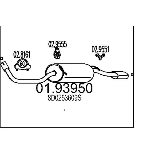 Koncový tlmič výfuku MTS 01.93950