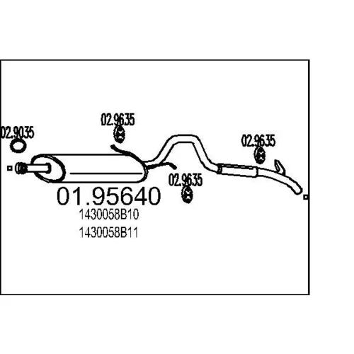 Koncový tlmič výfuku MTS 01.95640