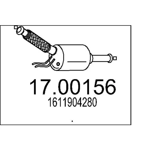 Filter sadzí/pevných častíc výfukového systému MTS 17.00156
