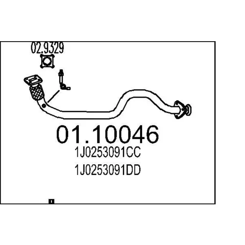 Výfukové potrubie 01.10046 /MTS/