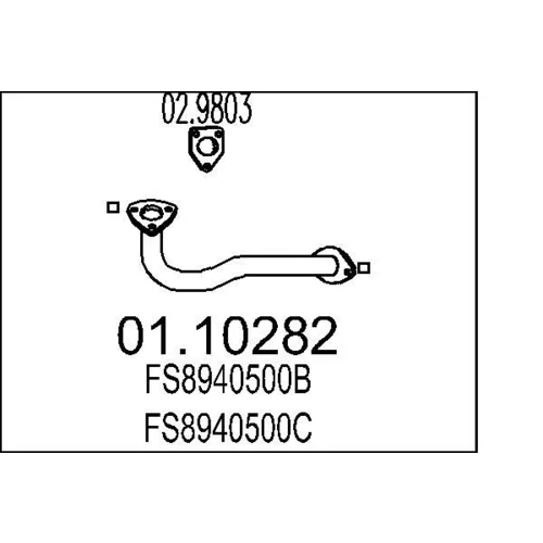 Výfukové potrubie MTS 01.10282