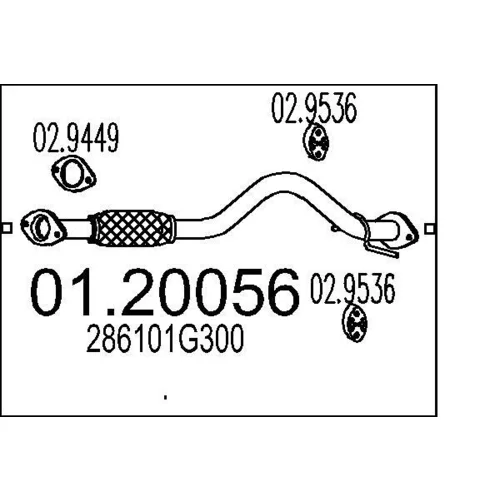 Výfukové potrubie MTS 01.20056