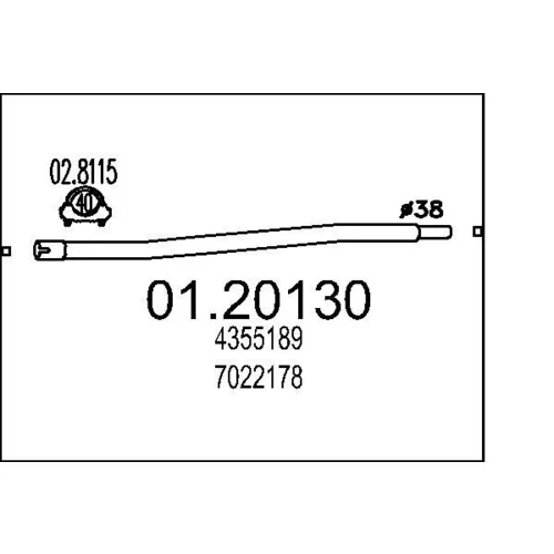 Výfukové potrubie 01.20130 /MTS/