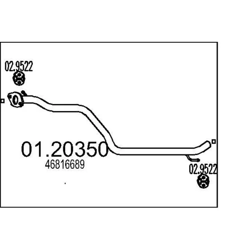 Výfukové potrubie MTS 01.20350