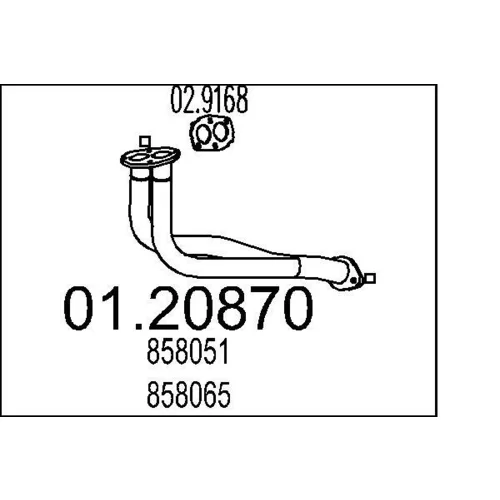 Výfukové potrubie MTS 01.20870