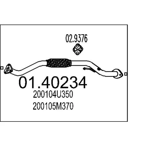 Výfukové potrubie MTS 01.40234