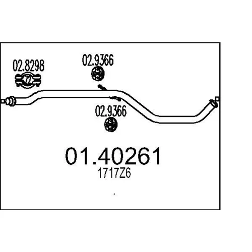 Výfukové potrubie MTS 01.40261