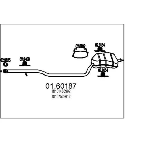 Koncový tlmič výfuku MTS 01.60187