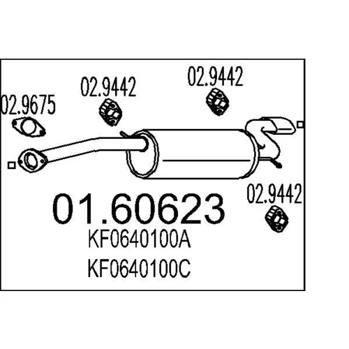Koncový tlmič výfuku MTS 01.60623