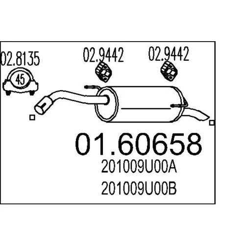 Koncový tlmič výfuku MTS 01.60658