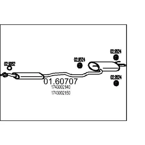Koncový tlmič výfuku MTS 01.60707