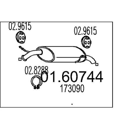 Koncový tlmič výfuku MTS 01.60744