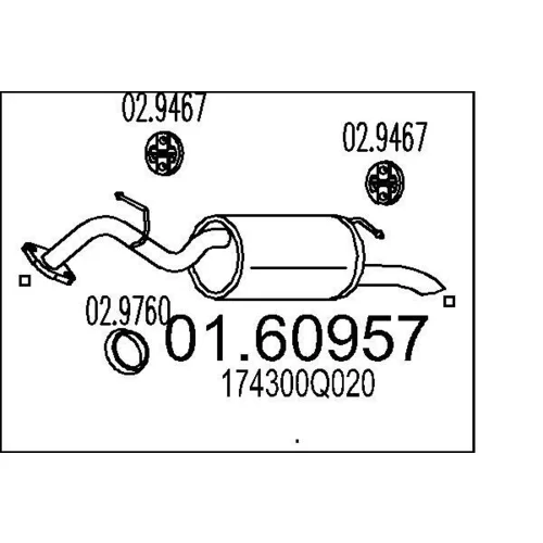 Koncový tlmič výfuku MTS 01.60957