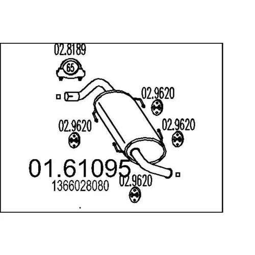 Koncový tlmič výfuku MTS 01.61095