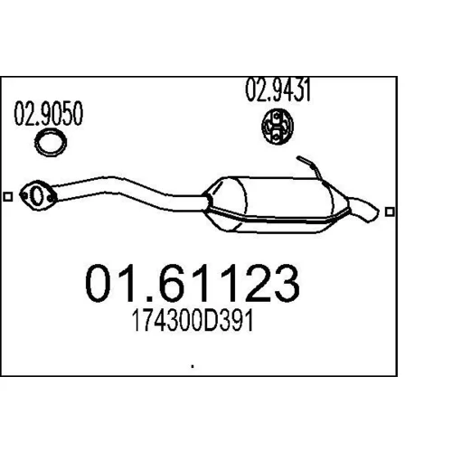 Koncový tlmič výfuku MTS 01.61123