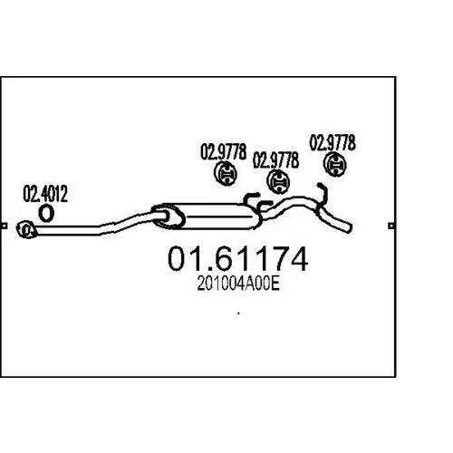 Koncový tlmič výfuku MTS 01.61174