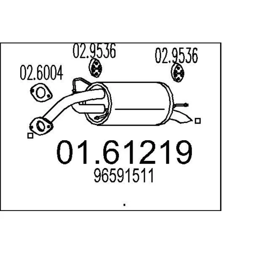 Koncový tlmič výfuku MTS 01.61219