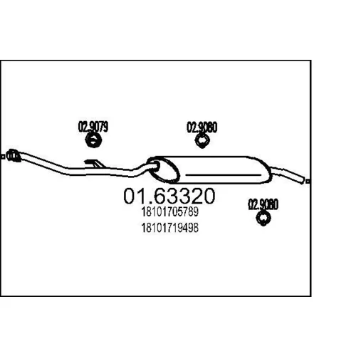 Koncový tlmič výfuku MTS 01.63320