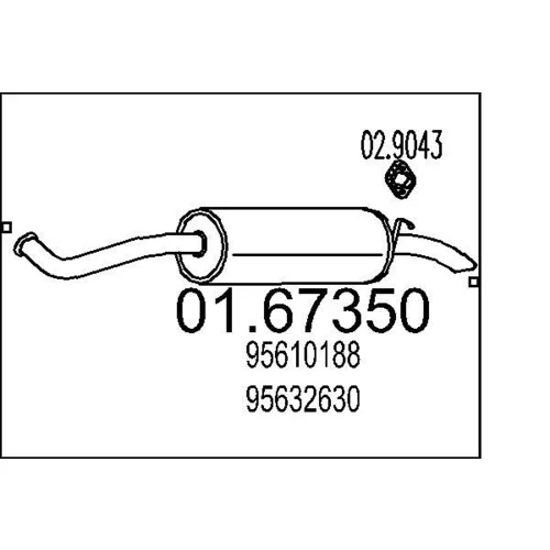 Koncový tlmič výfuku MTS 01.67350