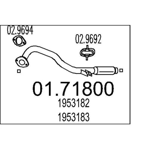 Výfukové potrubie MTS 01.71800