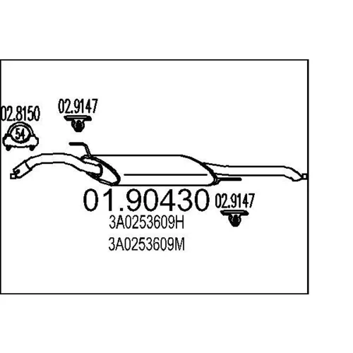 Koncový tlmič výfuku MTS 01.90430