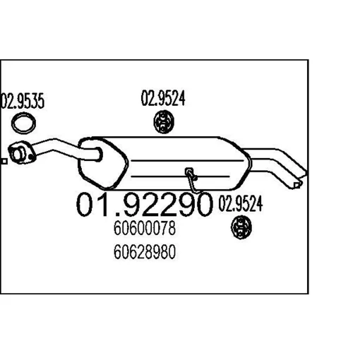 Koncový tlmič výfuku MTS 01.92290