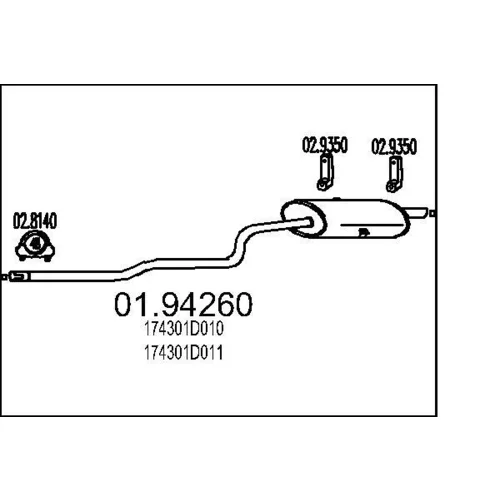Koncový tlmič výfuku MTS 01.94260