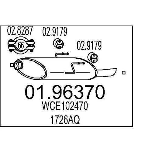 Koncový tlmič výfuku MTS 01.96370