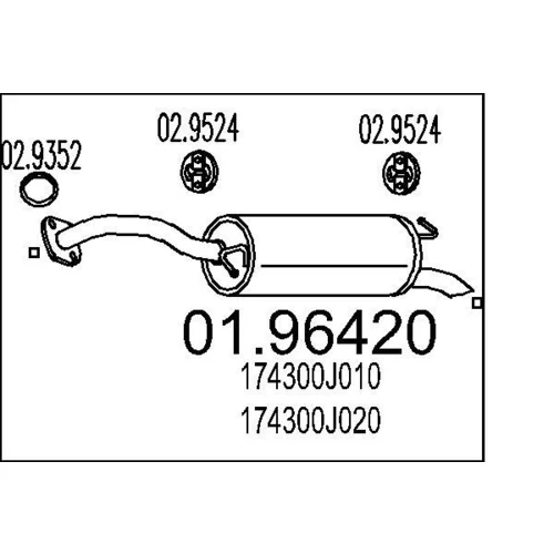Koncový tlmič výfuku MTS 01.96420