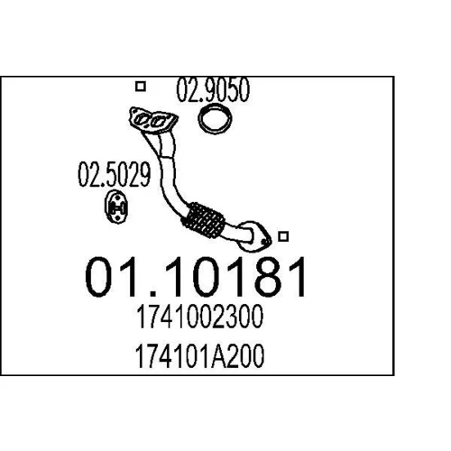 Výfukové potrubie MTS 01.10181